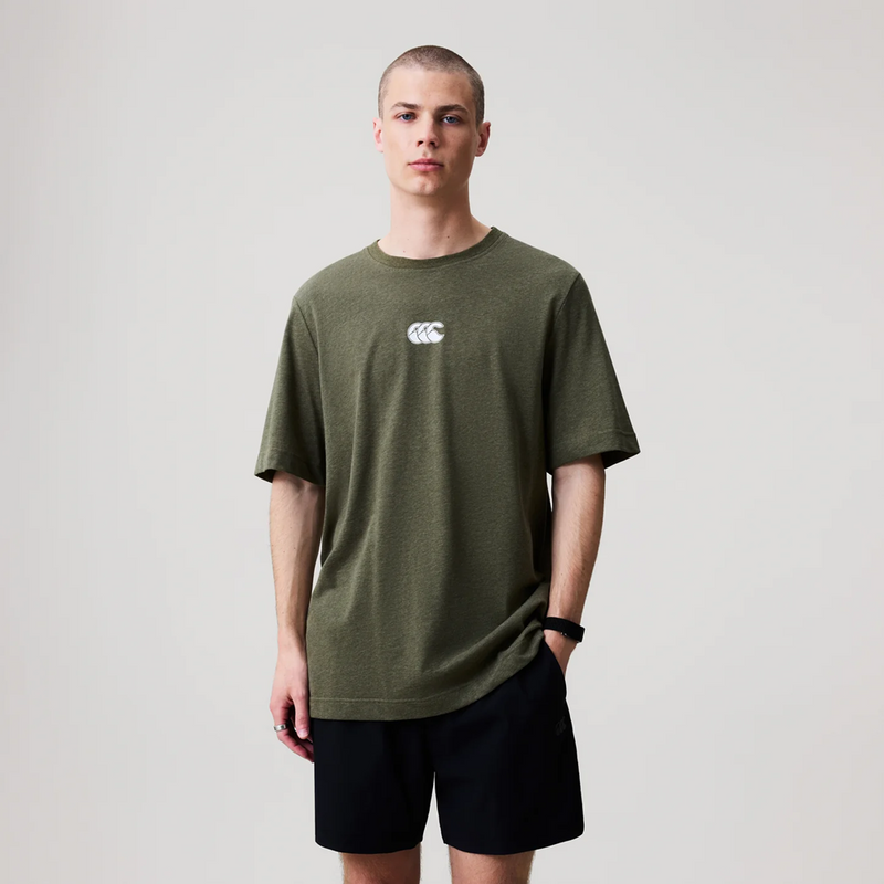 Load image into Gallery viewer, Canterbury Mens Tempo+ Training Tee - Khaki Marl/White
