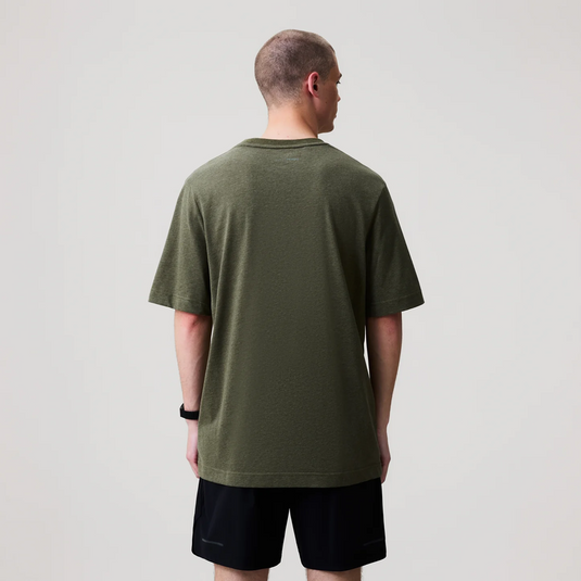 Canterbury Mens Tempo+ Training Tee - Khaki Marl/White