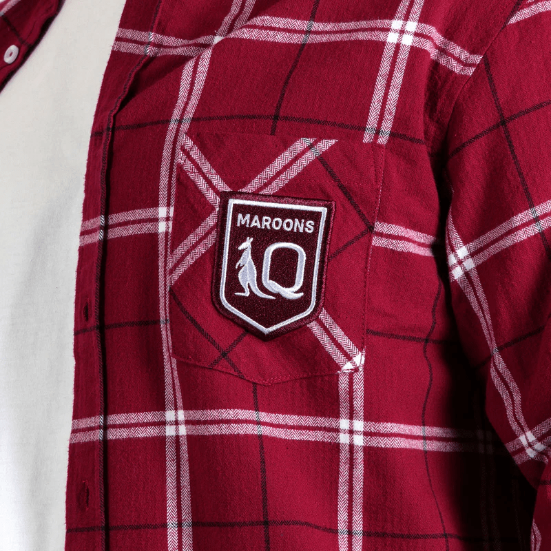 Load image into Gallery viewer, NRL Mens &#39;Mustang&#39; Flannel Shirt - QLD State Of Origin
