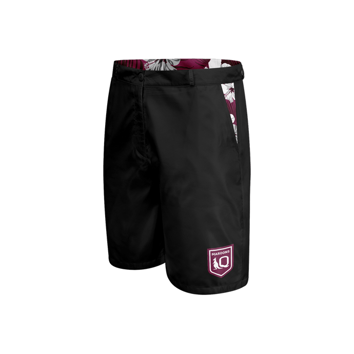 NRL Mens Aloha Golf Shorts - Qld Maroons