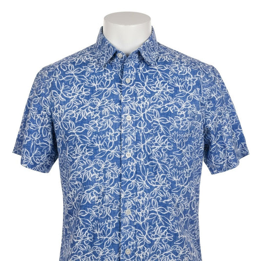 Bridgeport Mens Woven Shirt - Blue