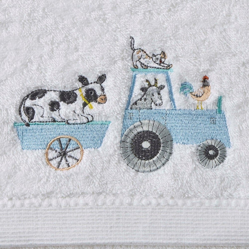 Load image into Gallery viewer, Pilbeam Jiggle &amp; Giggle Farm Fun Bath Towel &amp; Face Washer in Organza Bag
