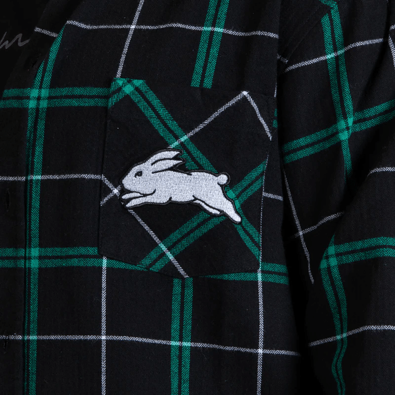 Load image into Gallery viewer, NRL Mens &#39;Mustang&#39; Flannel Shirt - Rabbitohs
