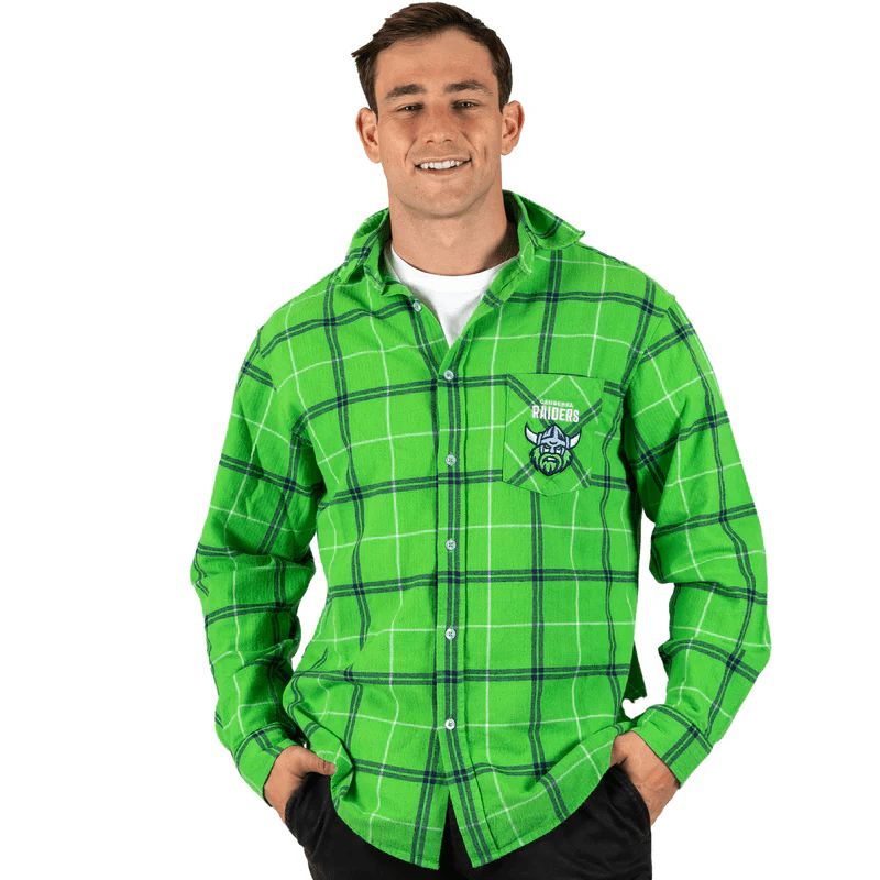 Load image into Gallery viewer, NRL Mens &#39;Mustang&#39; Flannel Shirt - Raiders
