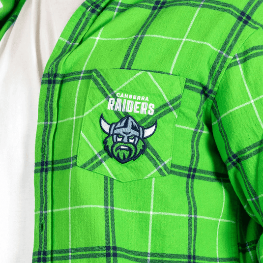 NRL Mens 'Mustang' Flannel Shirt - Raiders