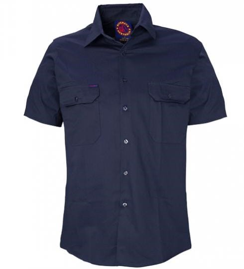 Ritemate Mens Pilbara Open Front S/S Shirt