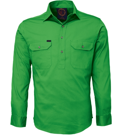 Ritemate Mens Closed Front Long-Sleeve Shirt