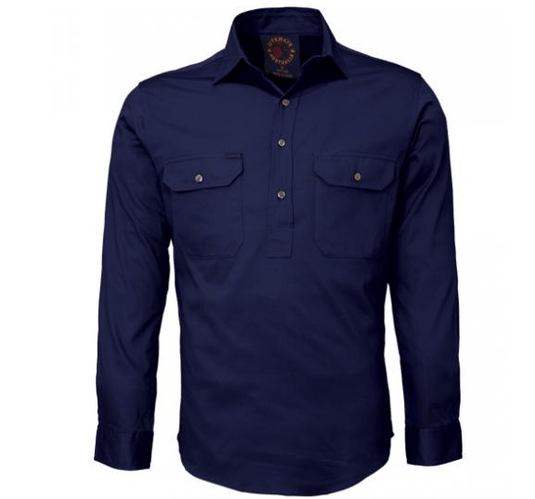 Ritemate Mens Closed Front Long-Sleeve Shirt