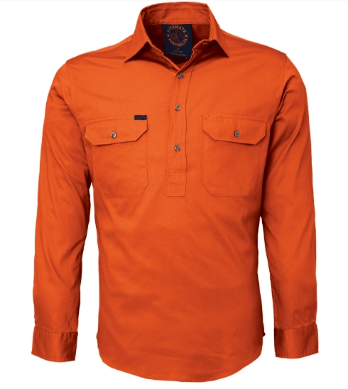 Ritemate Mens Closed Front Long-Sleeve Shirt