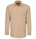 Pilbara Mens Clay Closed Front L/S Shirt