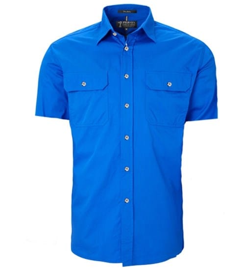 Ritemate Mens Pilbara Open Front S/S Shirt