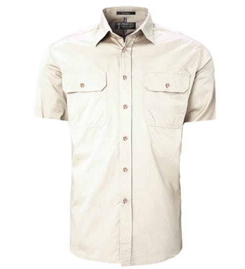 Ritemate Mens Pilbara Open Front S/S Shirt