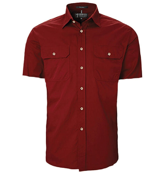 Ritemate Mens Pilbara Open Front S/S Shirt