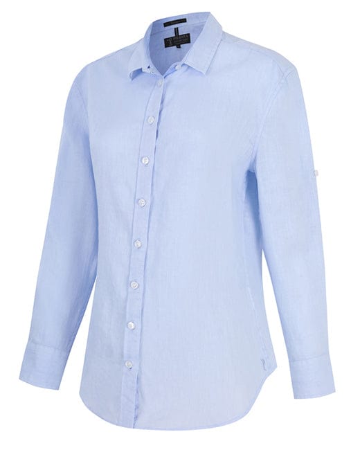 Load image into Gallery viewer, Pilbara Collection Womens Florence Classic Linen Shirt - Cloud
