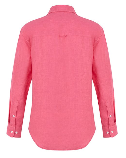 Pilbara Collection Womens Florence Classic Linen Shirt - Lipstick