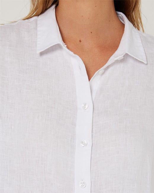 Pilbara Collection Womens Florence Classic Linen Shirt - White