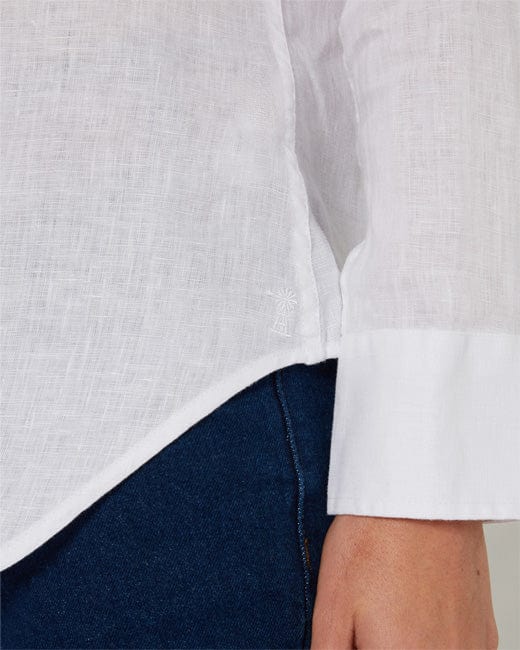 Pilbara Collection Womens Florence Classic Linen Shirt - White