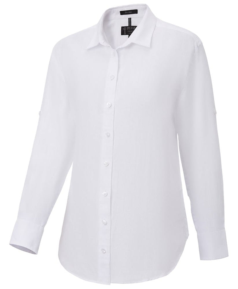 Load image into Gallery viewer, Pilbara Womens Florence Classic Linen Shirt - White
