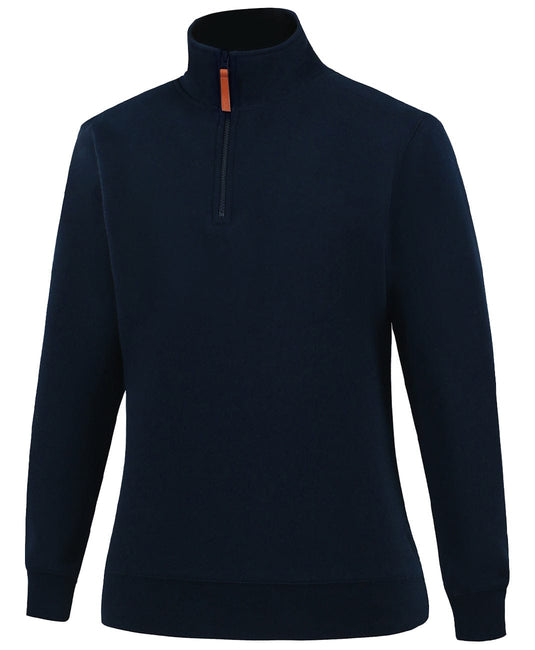 Pilbara Womens Zipper Closed Front Fleece Pullover - French Navy