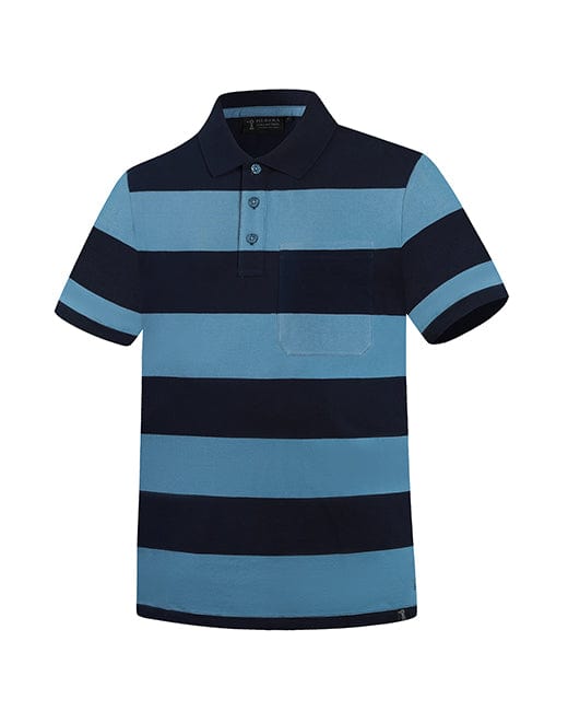 Load image into Gallery viewer, Pilbara Collection Mens Striped Pocket Polo
