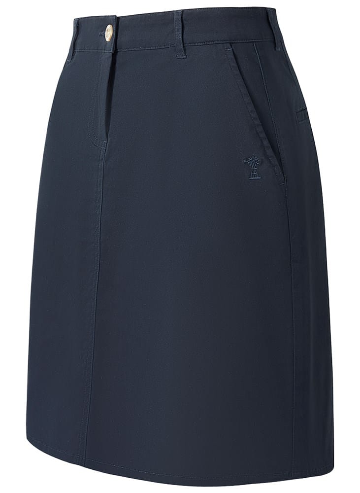Load image into Gallery viewer, Pilbara Womens Daphne Chino A-Line Skirt - Ink Navy
