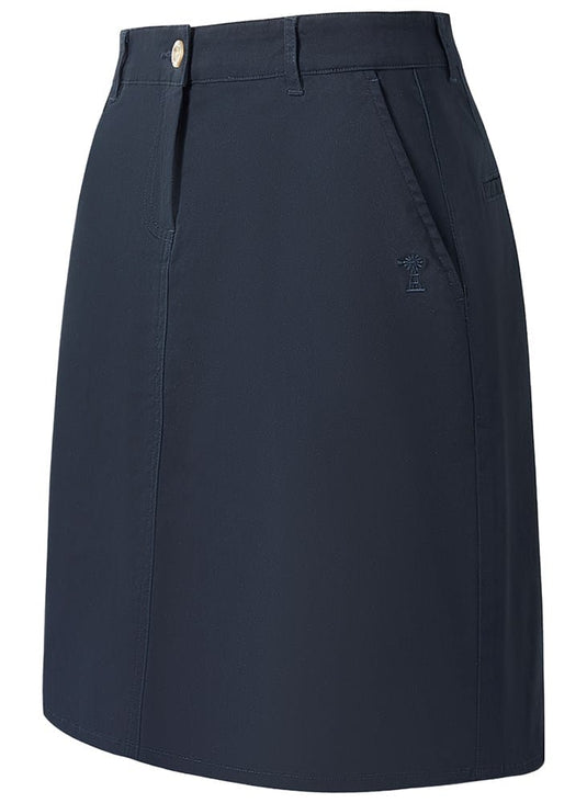 Pilbara Womens Daphne Chino A-Line Skirt - Ink Navy