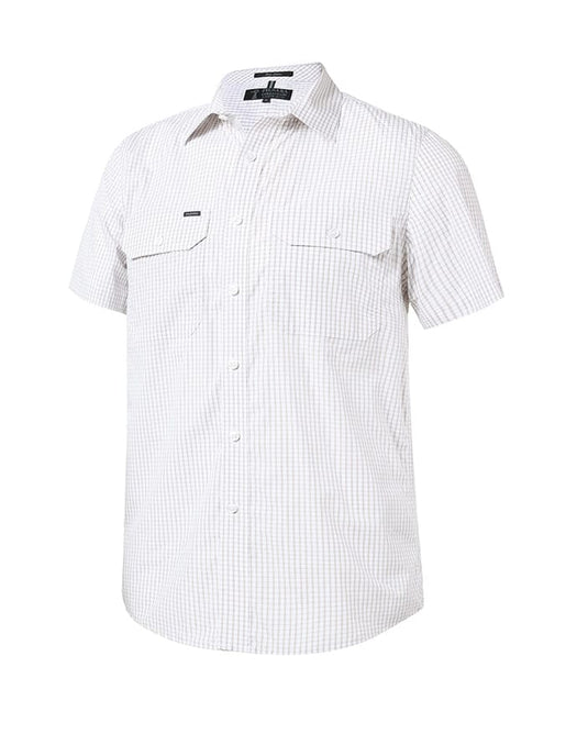 Pilbara Mens Check Dual Pocket Short Sleeve Shirt