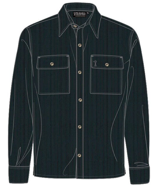 Pilbara Mens Corduroy Shacket - Graphite