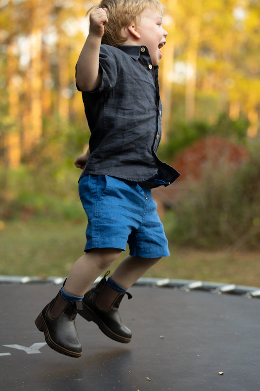 Pilbara Childrens Linen Short Sleeve Shirt