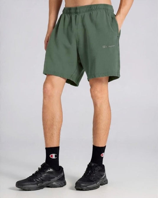 Champion Mens Vintage Wash Shorts - Fossil Leaf Green