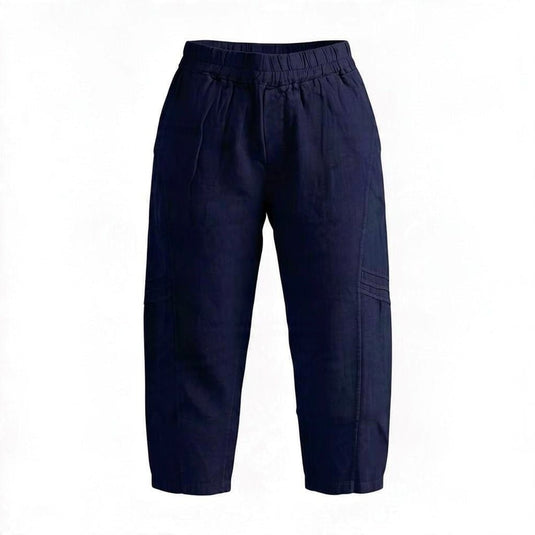 E.Talia Womens Linen Comfort 3/4 Pants