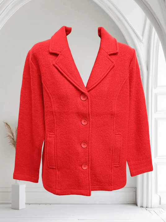 See Saw Womens 100% Boiled Wool Blazer