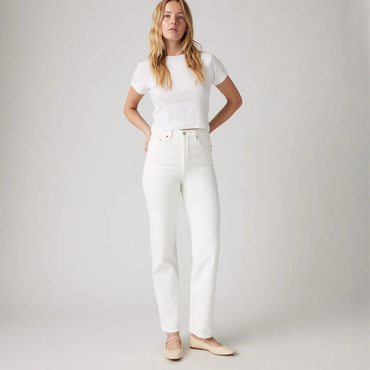 Levis Womens Ribcage Straight Ankle Cloud Over Jeans