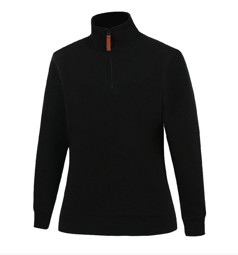 Load image into Gallery viewer, Pilbara Womens Classic Zipper Closed Front Fleece Pullover - Black
