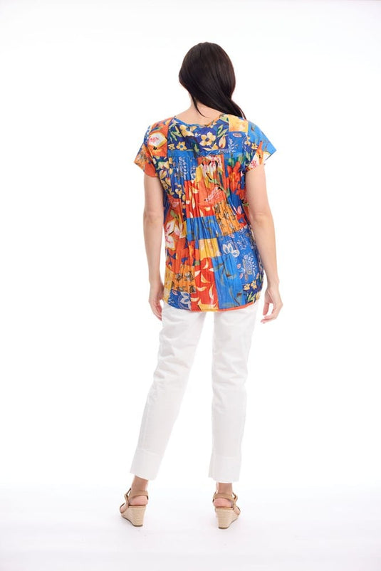 Orientique Womens Rousilion Top Pleated