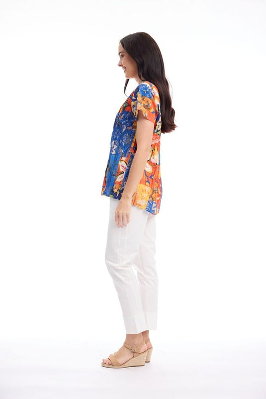 Orientique Womens Rousilion Top Pleated