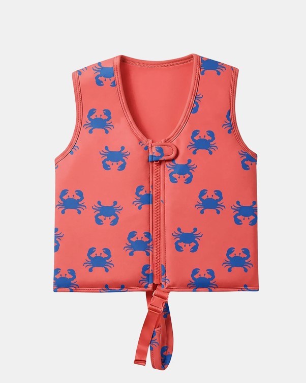 Load image into Gallery viewer, Toshi Kids Swim Float Vest - Pirate Mud Crabs
