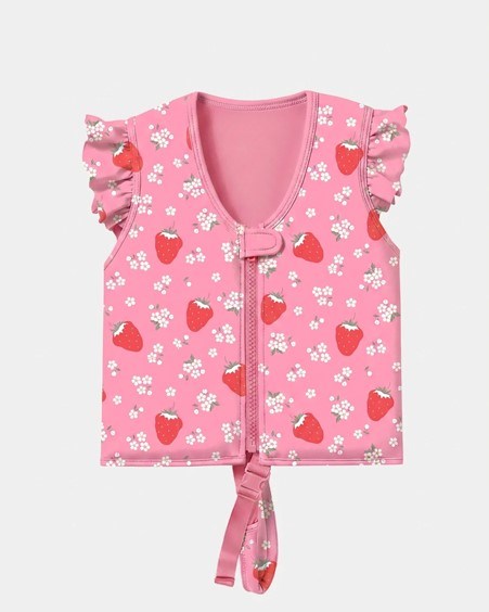 Load image into Gallery viewer, Toshi Kids Swim Float Vest - Twinkle Strawberry
