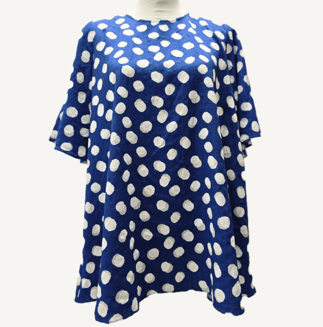 Load image into Gallery viewer, Corfu Womens Shadow Spot Shirt - Marine
