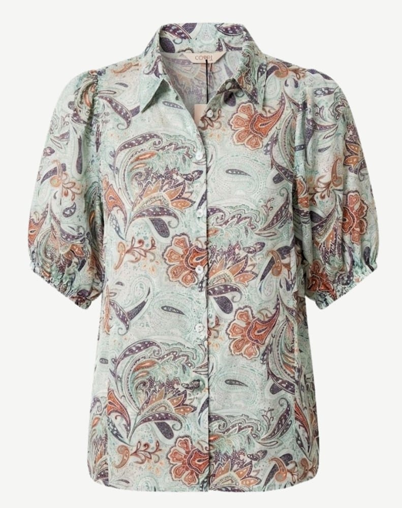 Load image into Gallery viewer, Corfu Womens Paisley Spice Soft Print Blouse

