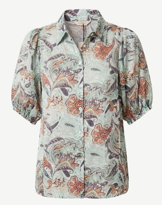 Corfu Womens Paisley Spice Soft Print Blouse