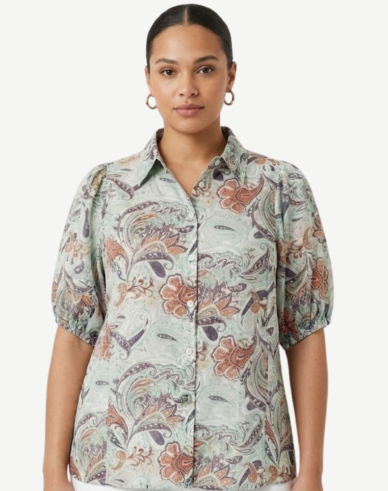 Load image into Gallery viewer, Corfu Womens Paisley Spice Soft Print Blouse
