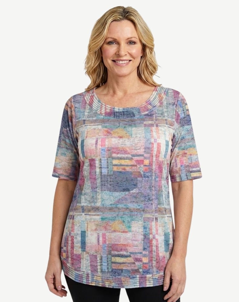 Load image into Gallery viewer, Corfu Womens Cotton Rich Burnout Jersey Top
