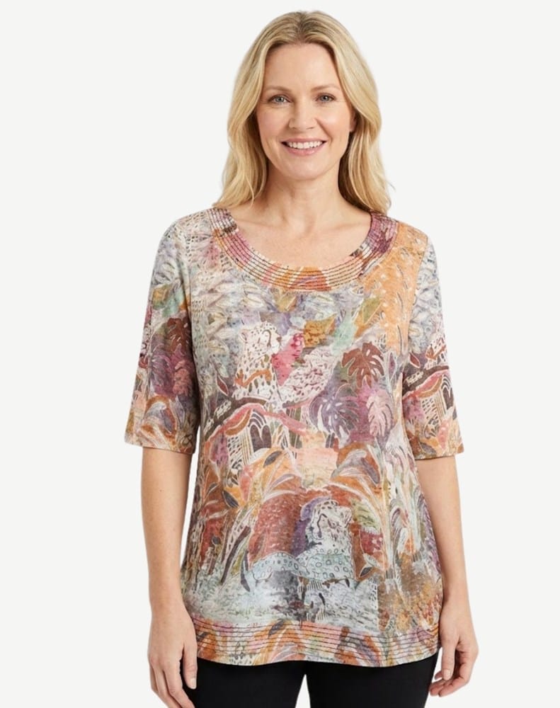 Load image into Gallery viewer, Corfu Womens Cotton Rich Burnout Jersey Top
