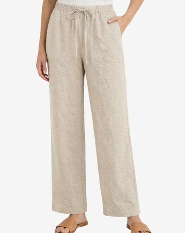 Load image into Gallery viewer, Corfu Womens Linen Breeze Pants - Natural
