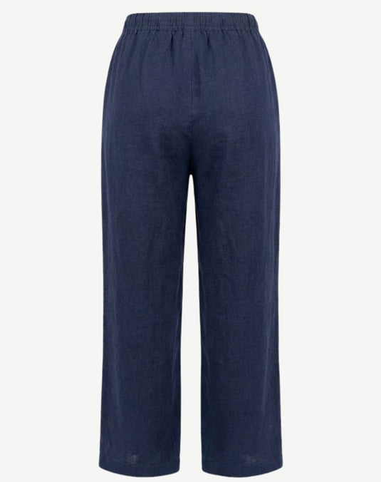 Corfu Womens Linen Breeze Pants - Indigo