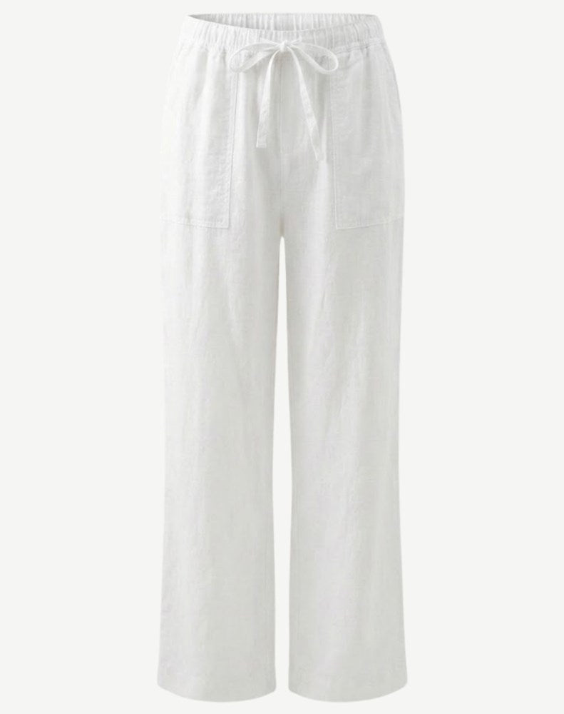 Load image into Gallery viewer, Corfu Womens Linen Breeze Pants - White
