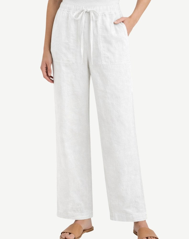 Load image into Gallery viewer, Corfu Womens Linen Breeze Pants - White
