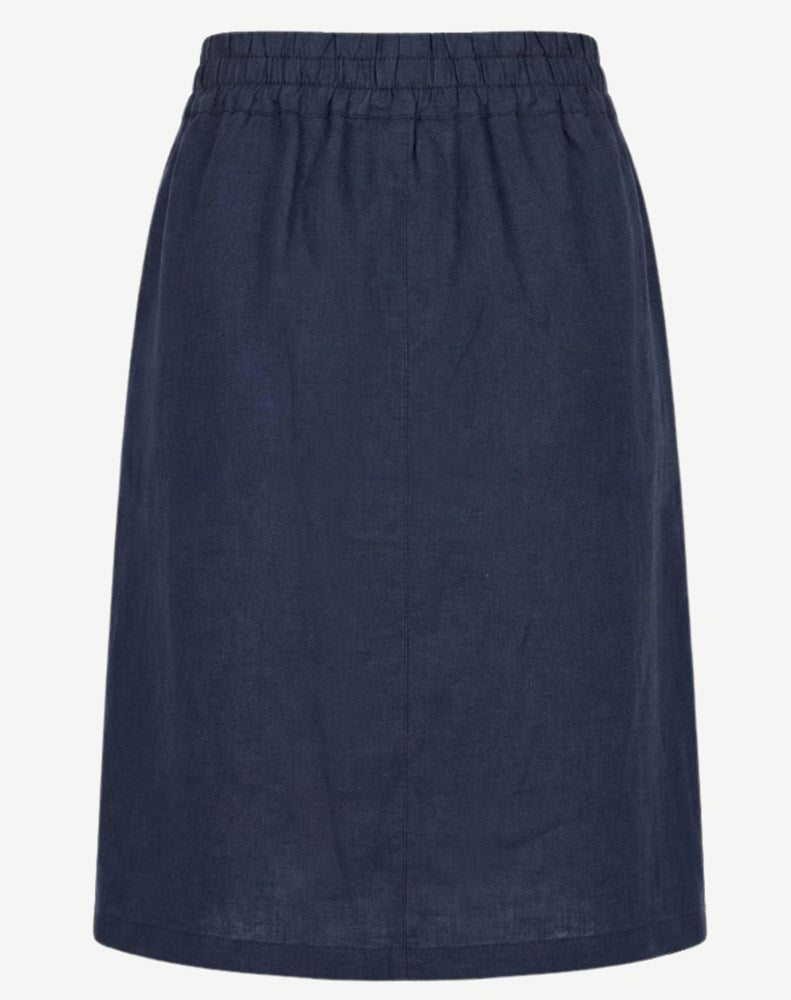 Load image into Gallery viewer, Corfu Womens Linen Breeze Skirt - Indigo
