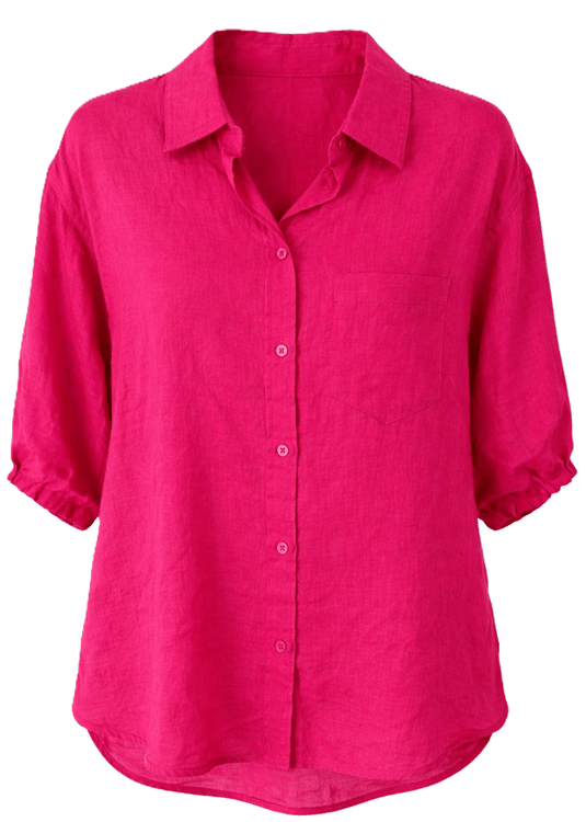 Corfu Womens Linen Button Shirt